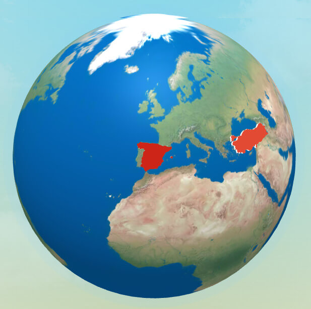 Hot and cold color hints show how close your guess is