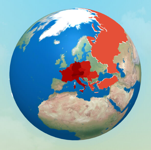 Guess the mystery country on the globe to win